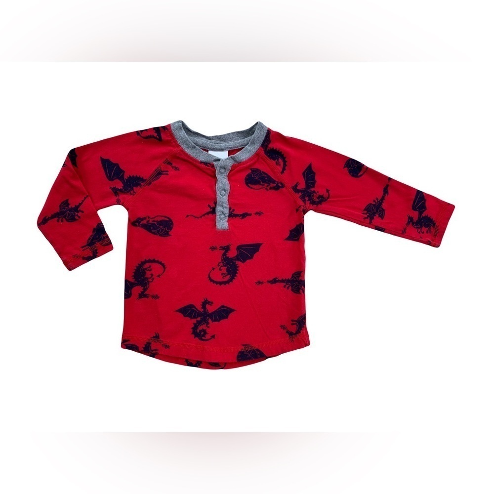 Hanna Andersson Size 18-24 Months Red Dragon Henley